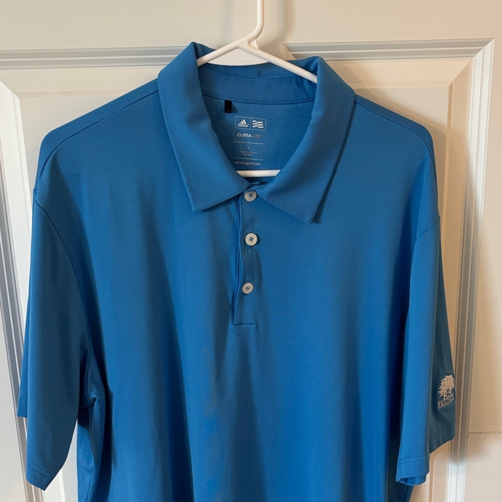 Adidas Men's Vibrant Blue Polo Shirt